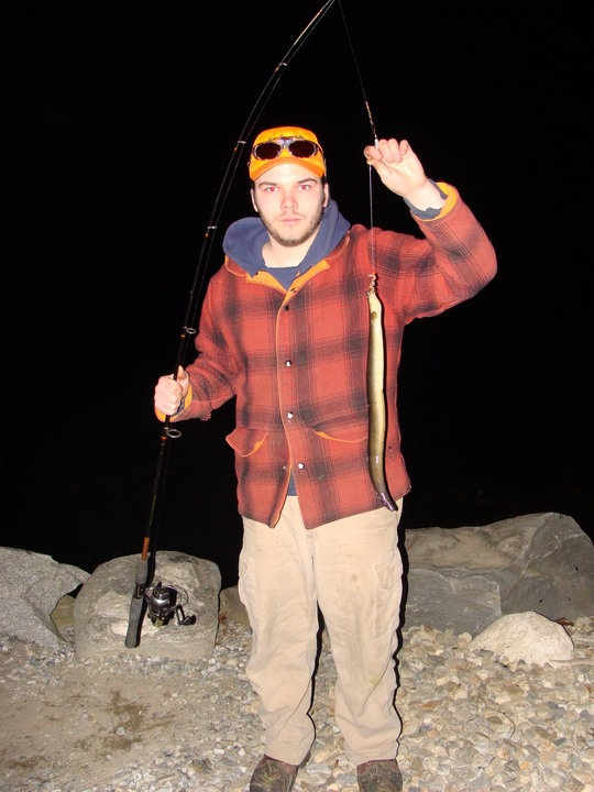 A eel caught at Damariscotta Lake